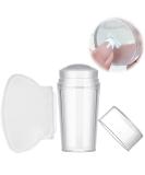 Clear Nail Art Stamper with Cap & Scraper | Silicone Jelly Stamp for DIY Nail Art | Perfect for French Smile Lines & Transparent Designs - Buy Online on SooperMarket.com