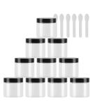 Shop Tianzd 12 Pieces Small 50ml Transparent Plastic Cream Can & Spatula Set - Ideal Cosmetic Containers for Creams & Makeup | International Shipping Available - Buy Online on SooperMarket.com