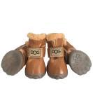 WINSOON Dog Australia Boots Size 5 Light Brown - 4-pcs Set Winter Pet Antiskid Shoes for Skidproof Paw Protection - Buy Online on SooperMarket.com