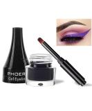 Go Ho Purple Eyeliner Gel Pot Matte Cream Eyeliner Makeup Smooth High Pigmented Matte Eye Makeup Gel with Brush Gel Eye Liner Pot for Women 210 Purple 210 Purple - Buy Online on SooperMarket.com