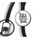 Personalized God is Stethoscope Tag | Custom Nurse & Doctor ID Tag | Medical Stethoscope Name Tag - Enhance Your Practice - Buy Online on SooperMarket.com
