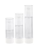 Lurrose 3PCS 15/30/50ml Airless Pump Bottles Press Pump Cosmetics Container Essence Cleanser Emulsion Storage Dispenser for Travel White - Buy Online on SooperMarket.com