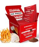 Shroomzup Mushroom Coffee Instant (15 Pack) - Lion's Mane and Cordyceps Superfood Coffee for Keto Vegan Paleo - Brain Focus & Productivity Boost - Buy Online on SooperMarket.com