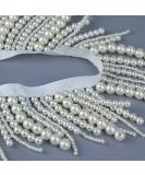 Yulakes 1 Yard White Black Pearl Fringe Beaded Lace Trim for Garments & Decor - White Color Option - Buy Online on SooperMarket.com