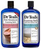 Dr Teal's Foaming Bath Combo Pack (68 fl oz Total), Restore & Replenish with Pink Himalayan, and Detoxify & Energize with Ginger & Clay - Buy Online on SooperMarket.com