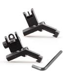 GOTICAL 45 Degree Offset Flip Up Sight - Low Profile Design Front and Rear Flip Up Sights in Black - Buy Online on SooperMarket.com