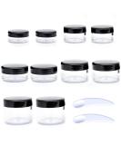 ZEJIA 10pcs Sample Containers with Screw Lids5 Size 35101520 Gram Empty Cosmetic Jars with 12pcs Lables and 2pcs Mini Disposable SpatulaMakeup Sample Containers BPA Free 10pcs-Black - Buy Online on SooperMarket.com