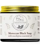 Natural Elephant Moroccan Black Soap With Eucalyptus Essential Oil 200g (7oz) - Buy Online on SooperMarket.com