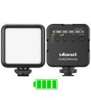 ULANZI VL49 2000mAh LED Video Light w 3 Cold Shoe, Rechargeable Soft Light Panel, Portable Photography Lighting for DJI OSMO Sony DSLR Canon Camera GoPro Vlogging Black - Buy Online on SooperMarket.com