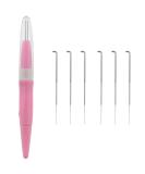 Needle Felting Pen MTQY Pink Pen Style Tool with 3 Needles | Wool Felt Poke Embroidery Punch Acupuncture Needle - Buy Online on SooperMarket.com