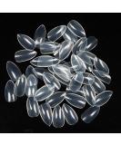 Yimart 500pcs Stiletto Clear False Nails - Oval Sharp Full Cover Nail Tips for Acrylic & Gel - Nail Art Decoration Salon - Buy Online on SooperMarket.com