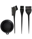 Hair Dye Color Brush and Bowl Set, 4Pcs Color Bowl Brushes Tool Mixing Bowl Kit Tint Comb for Hair Tint Dying Coloring Applicator - Buy Online on SooperMarket.com