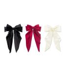 3PCS Large Satin Ribbon Bow Hair Clips Set - Vintage Style Hair Barrettes for Girls & Ladies - Buy Online on SooperMarket.com
