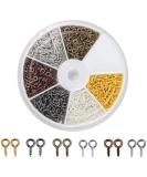 Coolrunner 6 Colors 600-1200Pcs Small Screw Eye Pins, Eye pins Hooks, Eyelets Screw Threaded Silver Clasps Hooks Eye Screws for Jewelry Making (600) - Buy Online on SooperMarket.com