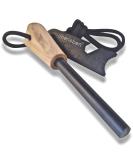Handcrafted Berleben Znden Fire Starter with Wood Handle - 12,000-20,000 Strikes - Survival Igniter with Multi-Tool Striker - 1/2 Thick Fire Steel - Neck Lanyard Included - Buy Online on SooperMarket.com