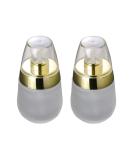 30ml Refillable Glass Containers - Empty Makeup Cosmetic Face Cream & Lotion Pump Bottles & Jars (2pcs) for Travel & Storage - Buy Online on SooperMarket.com