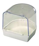 Moondown Farm Cage Bird Bath White Plastic for Finch Canary Budgie - Buy Online on SooperMarket.com