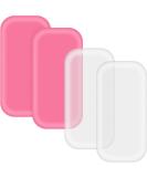 4-Piece Silicone Lash Pad Set for Eyelash Extensions | Pink & Transparent | Reusable Gasket Pallet for Loose False Lashes - Women's Lash Extension Supplies - Buy Online on SooperMarket.com