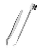 FVION Lash Lift Tool Kit - Eyelash Lifter Lashes Comb and Eyelash Tweezer - Stainless Steel Eyelash Perming Kit for Eyelash Extention tweezer+comb 2.0 - Buy Online on SooperMarket.com