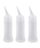 Lurrose 3pcs 260ml Hair Dye Bottles with Angle Tip - Refillable and Graduated for Home and Salon Use - Buy Online on SooperMarket.com