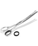 Dog hair scissors fur scissors CURVED with MICRO TOOTHING - Buy Online on SooperMarket.com