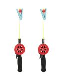 Dilwe Kids Fishing Rod - 2 Pack ABS Crab Ice Fishing Rods 4.5M with Nylon Line & Shrimp Clamp - International Shipping Available - Buy Online on SooperMarket.com