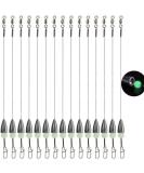 THKFISH Carolina Rigs Bullet Fishing Sinkers 1/2 oz - 15pcs Pre-Rigged Ready Carolina Rigs - Buy Online on SooperMarket.com