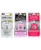 Nail-Aid 3pk Steel Hardener, Dip-Free Acrylics, 3-in-1 Gel Top Coat French Sheer 1.65 Fl Oz - Buy Online on SooperMarket.com