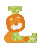 Sevi 83012 Tier wooden letters l lion approx. 10 cm door letters for children's room ABC learning toys made of wood educational toys for children from 3 years letter animals orange/green/yellow - Buy Online on SooperMarket.com