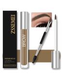 Waterproof eyebrows gel for long-lasting semi-permanent liquid tinted eyebrow gel make-up with brush set weld-resistant natural (brunette) - Buy Online on SooperMarket.com