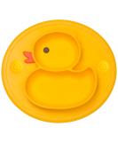 Qshare Toddler Plate - BPA-Free Suction Plate for Kids - Yellow Silicone Placemat 9x6x1.4 inch - Buy Online on SooperMarket.com