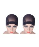 Black mesh dome cap hair network for wigs with a wide rubber band Wig Cap for Making WiGs 2 pieces/lot (m) m (2 pieces) black power cap - Buy Online on SooperMarket.com