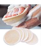 Natural Loofah Pads (Pack of 5) - Exfoliating Scrub Sponges for Shower/Bath - Essential Skin Care Product - Fibrous Texture - Face/Body Wash - Wet & Apply Soap - Buy Online on SooperMarket.com