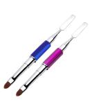 Kalolary 2Pc Dual-Ended Poly Gel Brush Acrylic UV Gel Dual-Ended Poly Gel Brush Poly Gel Brush Picker Dual-Ended Poly Gel Nail Brush for Acrylic Nails Extension (Blue + Purple) - Buy Online on SooperMarket.com