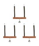 Trixie 5831 Natural Living Trapeze Swing with Bell - Pack of 3 | 12x15 cm | Ideal for Birds - International Shipping - Buy Online on SooperMarket.com