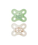 MAM Start Schnuller in the 2 Set Baby Schnuller especially for newborns from sustainable & organic-renewable materials with pacifier box 0-2 months snail / fox snail / fox 0-2 / silicone / day - Buy Online on SooperMarket.com
