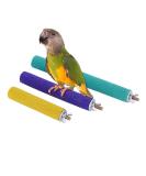 Pivby Wood Bird Cage Perch Stand Toy Platform for Amazon Parrot - Pack of 3 - Colorful Paw Grinding Stick Included - Buy Online on SooperMarket.com