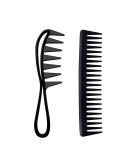 Yoezuo Wide Tooth Comb 2 PCS Curling Comb Coarse Tooth Comb Hair Comb Set Heat Resistant Antistatic Coarse Hair Comb Styling Comb for Women Men Hair Styling Salon (Black) - Buy Online on SooperMarket.com