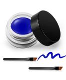 Erinde Blue Gel Eyeliner  Waterproof Long Lasting Cream Eyeliner Gel  High-Intensity Pigments Smudge-Proof Eye Liner Makeup  Water-Resistant Eyeliner with 2PCS Eyeliner Brushes 03 Blue - Buy Online on SooperMarket.com