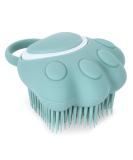 Tiesome dog cat bathroom brush comb silicone puppy grooming brush soft pet cleaning massage brush shampoo dispenser for soothing massage washing (blue paw shape) - Buy Online on SooperMarket.com