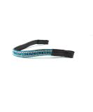 Equipride Horse Headband with Rhinestones - Stylish Turquoise Brown Leather | International Shipping - Buy Online on SooperMarket.com