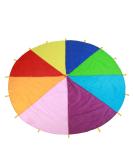 Kids Parachute: Giant Multicolored Play Canopy with 16 Handles - Indoor & Outdoor Toy for Teamwork and Fitness | 3.6m/142 - Buy Online on SooperMarket.com