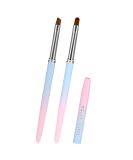 Sliverdew Nail Art Clean Up Brush Set - 2Pcs Round&Angled Professional Brushes for Nail Art Design and Fingernail Cleaning - Buy Online on SooperMarket.com