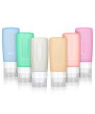 Rogue Silicone Travel Bottles Set - 6x85ml Toiletries Container for Shampoo Shower Gel & Personal Hygiene | Perfect Travel Essentials - Buy Online on SooperMarket.com