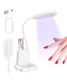 Saviland 30W UV LED Nail Lamp | 360 Rotatable Hands-Free Nail Dryer with Brush Holder | 2-in-1 Nail Art Curing Lamp for Salon Manicure at Home - White - Buy Online on SooperMarket.com