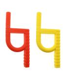 Tuxepoc Sensory chew Toys for Autistic Children fluxy Oral Motor Chewy Tool for Kids with Teething ADHD Autism Biting Needs Teether Silicone chewlery for Boys&Girls (Red Yellow) - Buy Online on SooperMarket.com