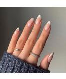 Buy Luvadeyo 24 Pcs Pressed False Nails - Pink & White Medium Long Glue-On Nails for Women & Girls - International Shipping Available - Buy Online on SooperMarket.com