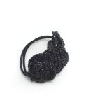 Meilliwish Crystal Beads Ponytail Holder Hair Tie (B10)(Black) - Buy Online on SooperMarket.com