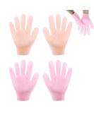 Fengyang Silicone Moisture Gloves - 2PC Pink Gel Spa Gloves for Dry Cracked Hands | Moisturizing Hand Care for Women - Buy Online on SooperMarket.com