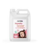 Nimble Non-Bio Laundry Washing Liquid Detergent Concentrated 5L | Plant-based washing liquid | Vegan Friendly Allergen Free laundry detergent made for sensitive skin | 225 WASHES 5 Litre - Buy Online on SooperMarket.com